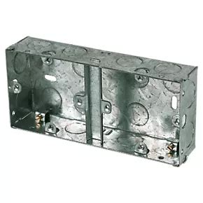 metal double back box|3 gang back box screwfix.